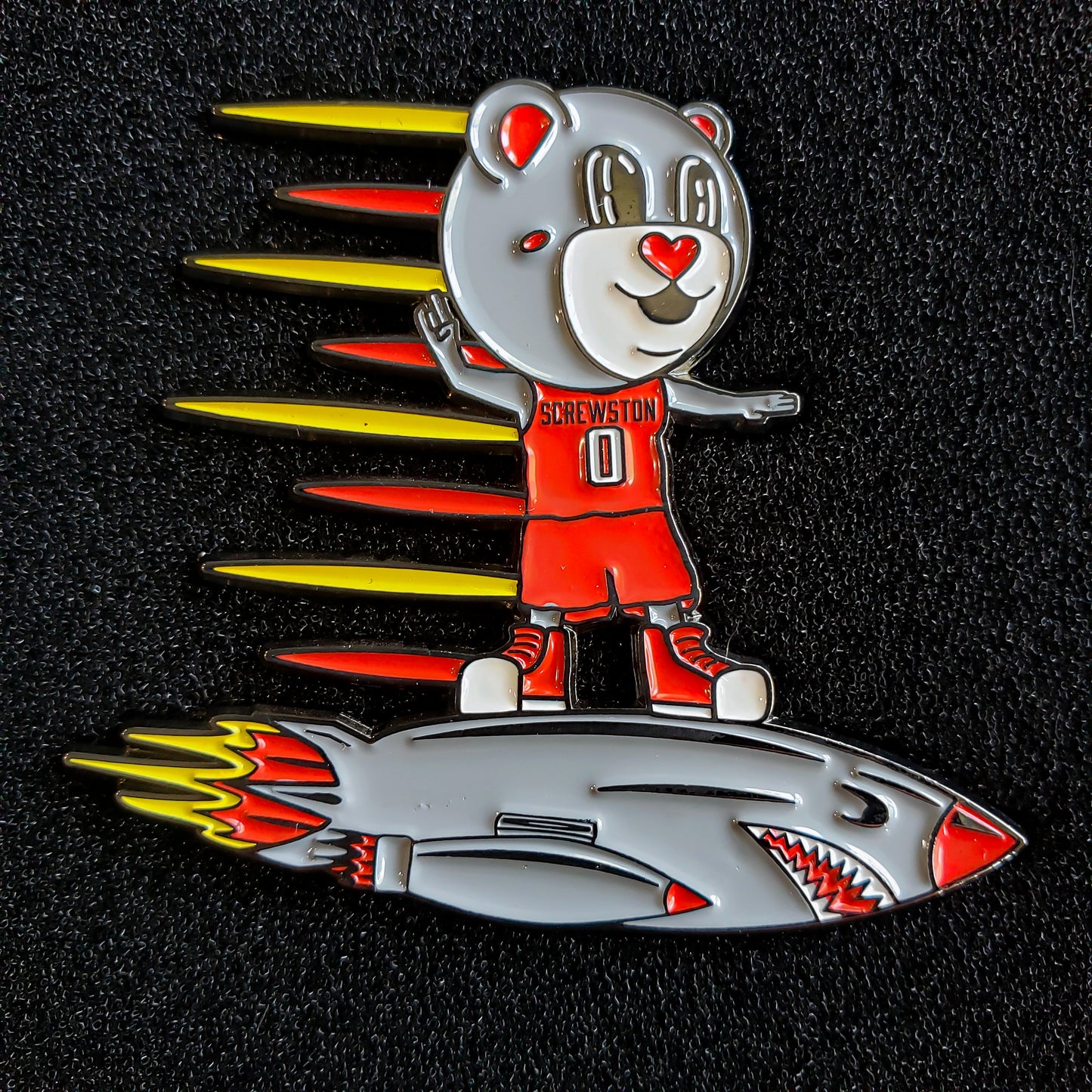 Rocket Rider Enamel Pin